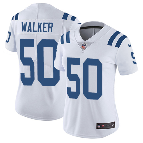 Indianapolis Colts #50 Limited Anthony Walker White Nike NFL Road Women Vapor Untouchable jerseys